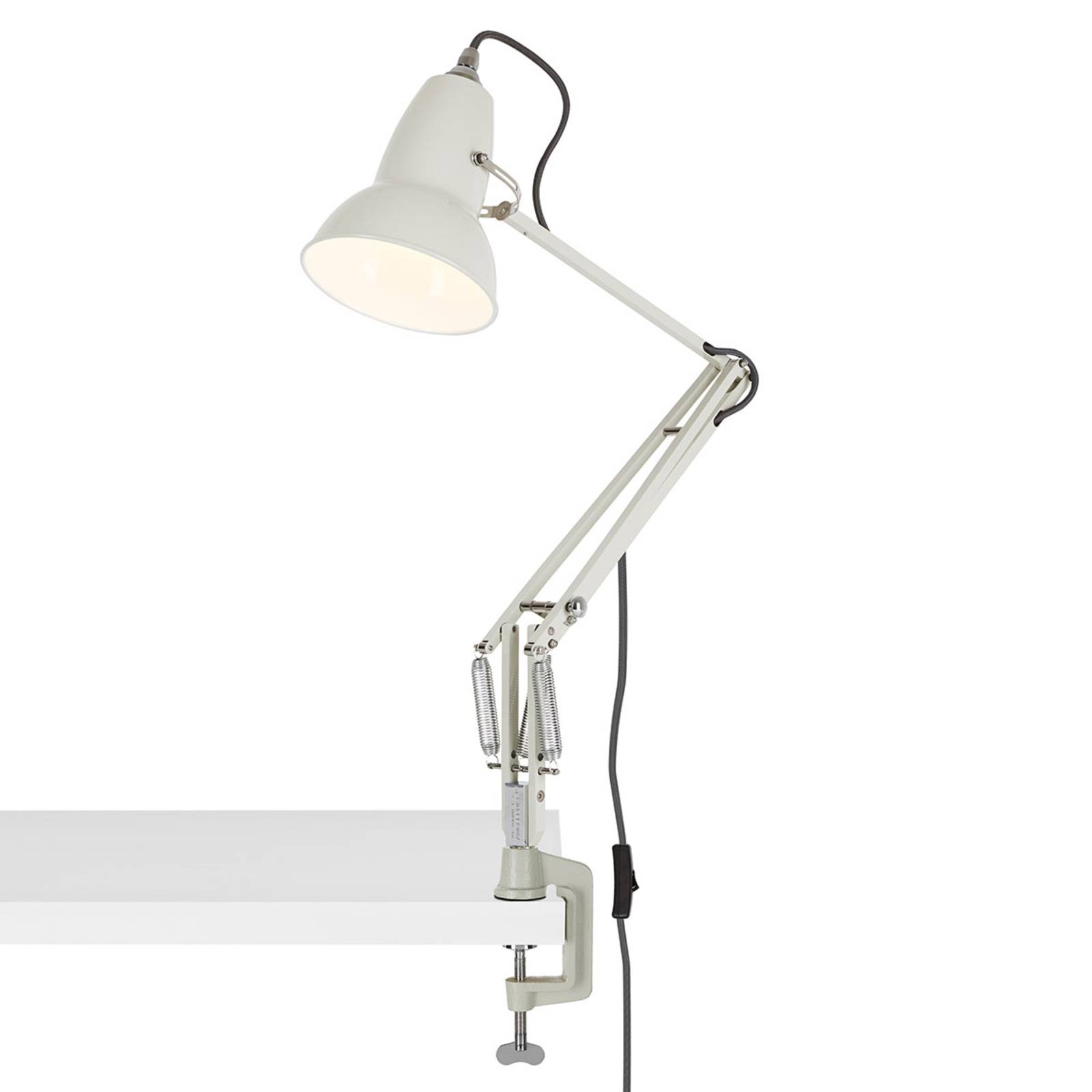 Levné světlo Anglepoise Original 1227 stolní lampa svorka Levné svítidlo od značky Anglepoise lněná bílá hliník/ocel