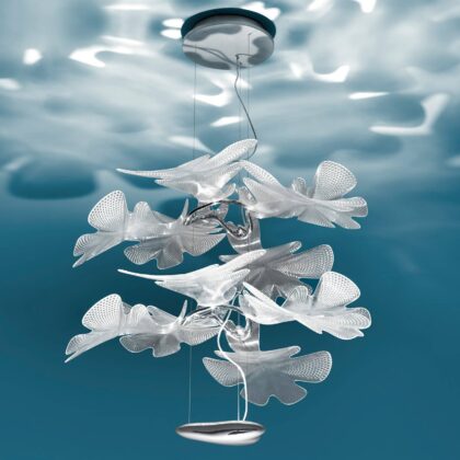 Levné svítidlo od značky Artemide chrom/transparentní metakrylát/technopolymer/hliník