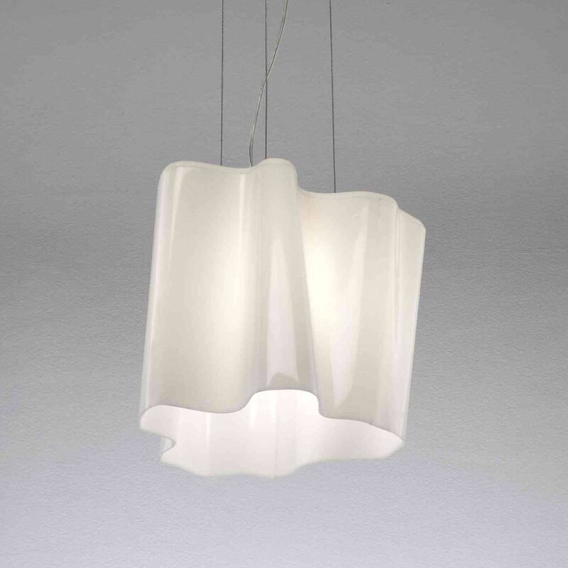 Levné svítidlo od značky Artemide bílá/hliník kov/sklo