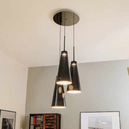 Levné svítidlo od značky Artemide černá průhledná Plast/kov