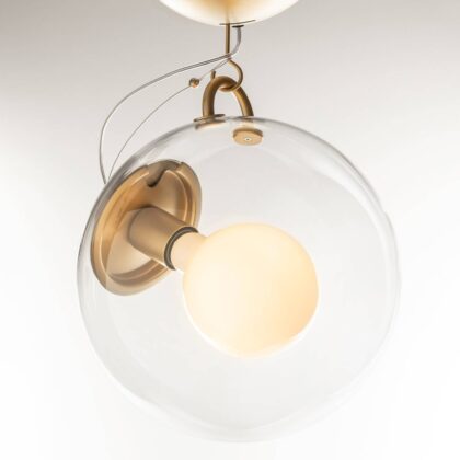 Levné svítidlo od značky Artemide mosaz satinovaná/průhledná ocel/sklo