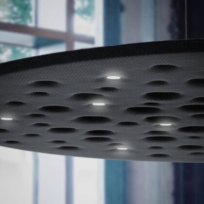 Levné svítidlo od značky Artemide černé recyklovaný polyester