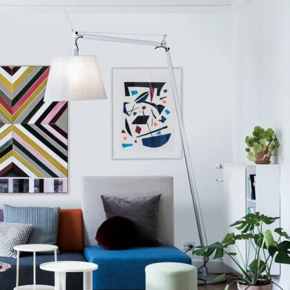Levné svítidlo od značky Artemide hliník/bílá hliník/textil