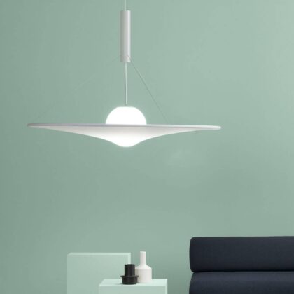 Levné svítidlo od značky Axo Light bílá/světle šedá hliník/sklo/textil