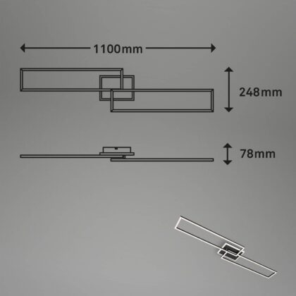 Levné svítidlo od značky Briloner černá/bílá kov/plast