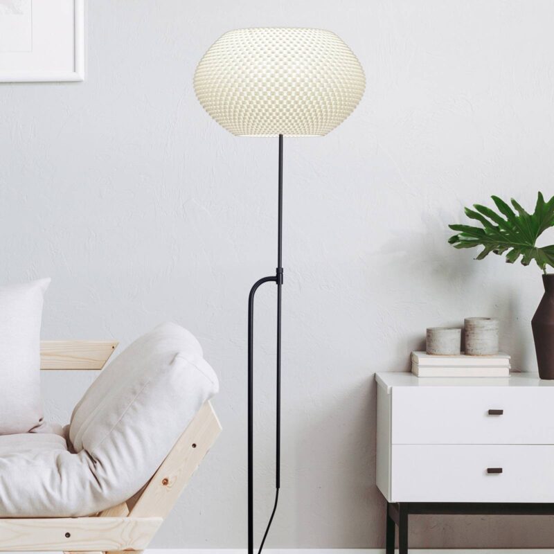 Levné svítidlo od značky Casablanca bílá/černá bio materiál 3D tisk/železo