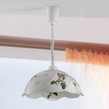 Levné svítidlo od značky Ceramiche bílá/růžová/zelená keramika/plast