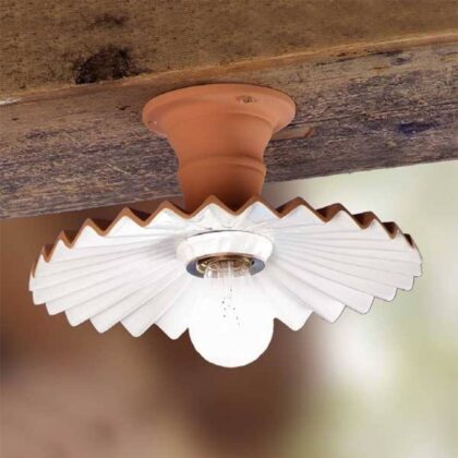 Levné svítidlo od značky Ceramiche bílá/terracotta keramika