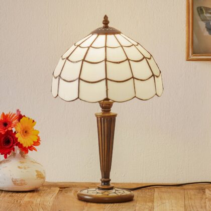 Levné svítidlo od značky Clayre&Eef bílá/bronzová sklo/polyresin