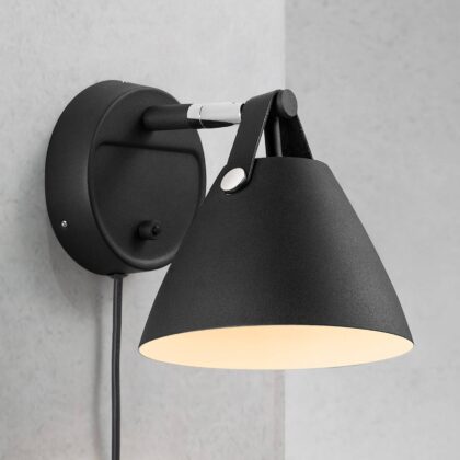 Levné svítidlo od značky DFTP by Nordlux černá/chrom kov/kůže/textil