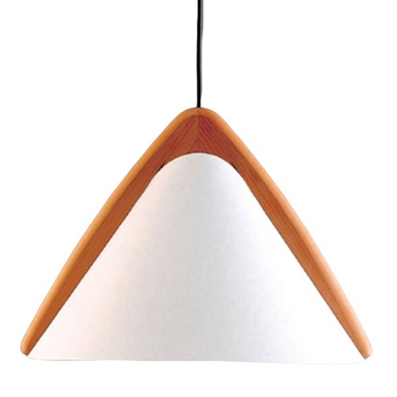 Levné svítidlo od značky Domus buk/bílá dřevo/stínidlo na lampu lunopal