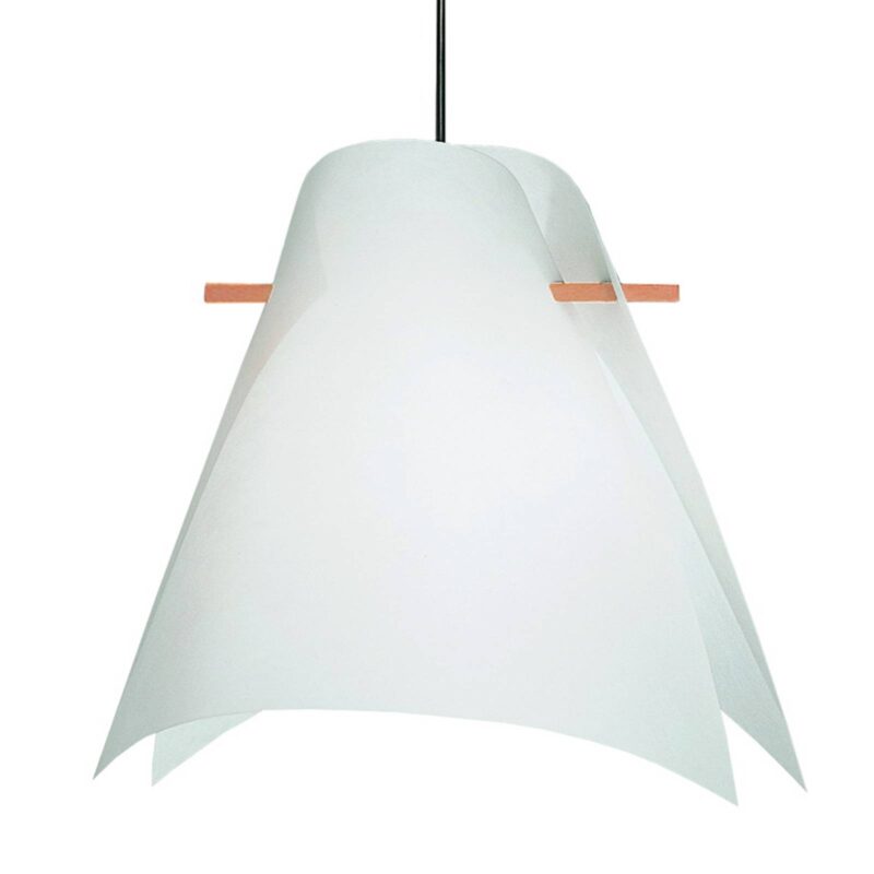 Levné svítidlo od značky Domus bílý dřevo/stínidlo na lampu lunopal