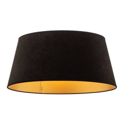 Levné svítidlo od značky Duolla černá/zlatá Semiš/textil