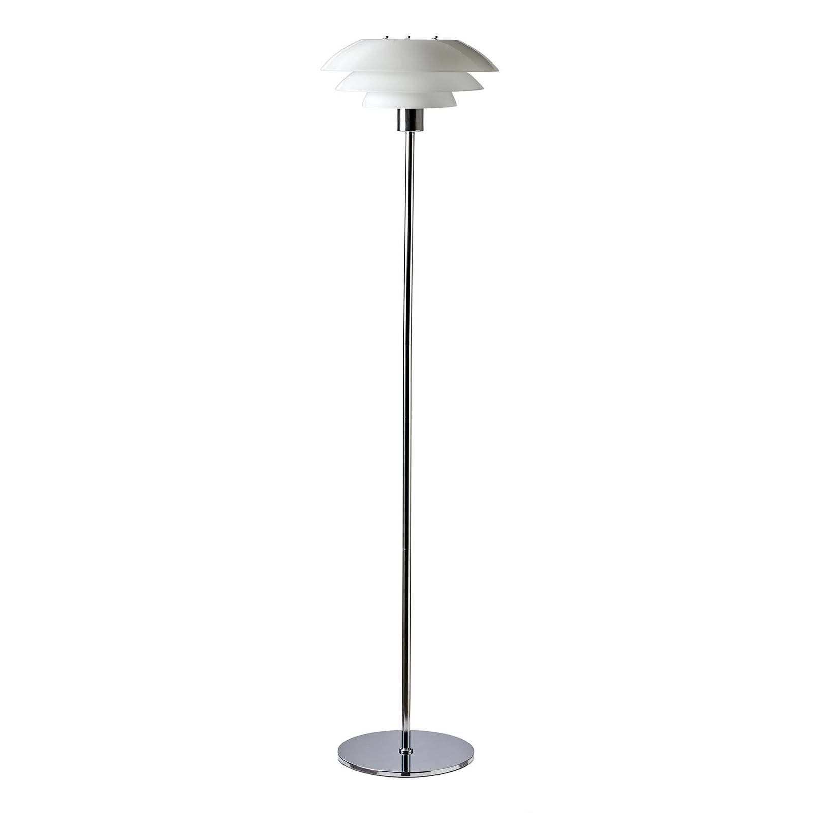Levné světlo Dyberg Larsen DL31 stojací lampa sklo chrom Levné svítidlo od značky Dyberg Larsen opálová bílá/chrom kov/sklo