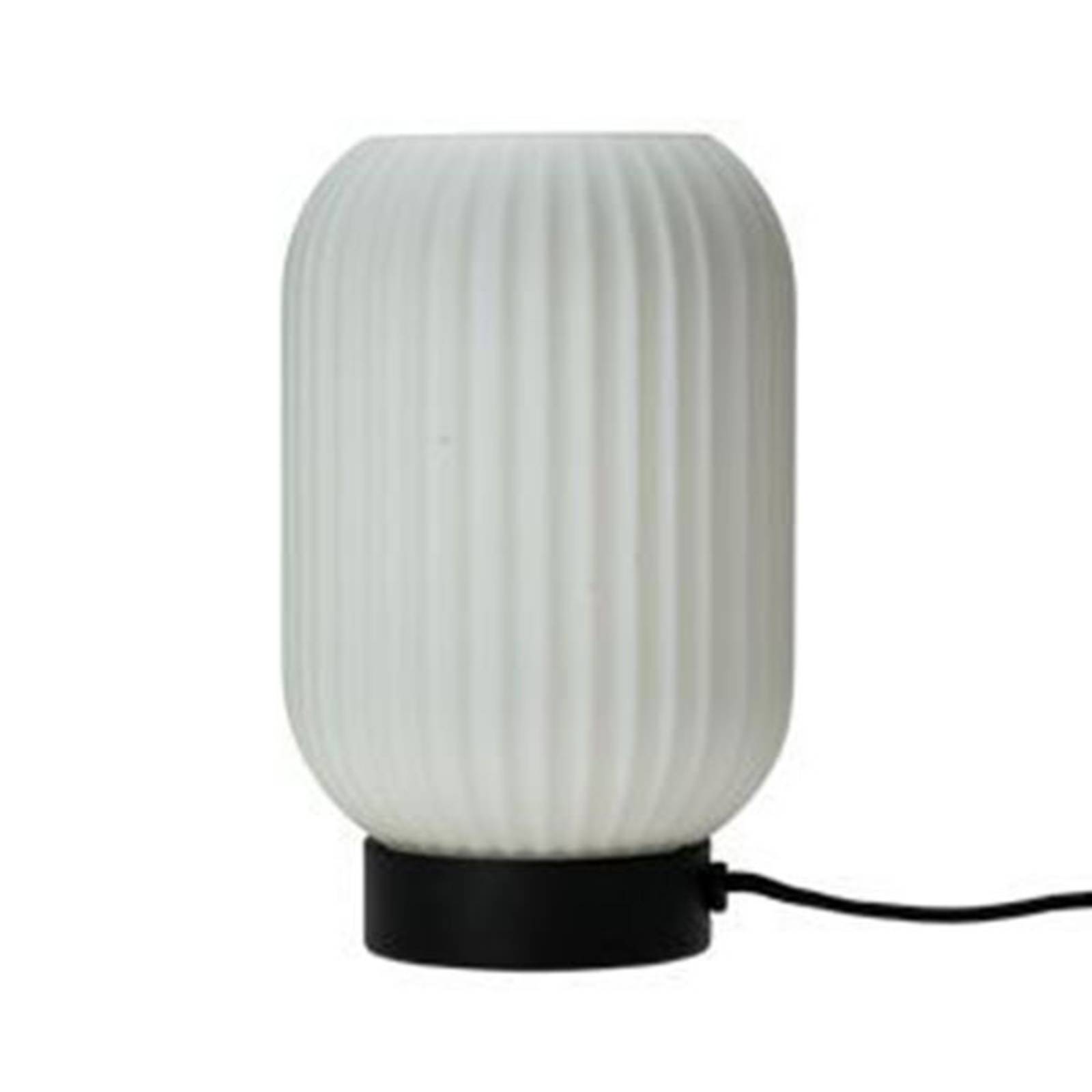 Levné světlo Dyberg Larsen Riflet stolní lampa Levné svítidlo od značky Dyberg Larsen opálová bílá/černá sklo/kov