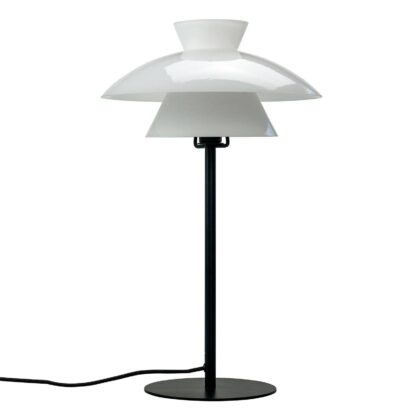 Levné svítidlo od značky Dyberg Larsen opálová bílá/černá sklo/kov