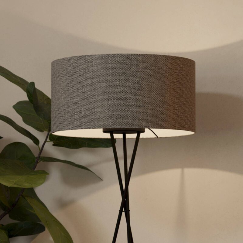 Levné svítidlo od značky EGLO šedá/černá Len-textil/ocel