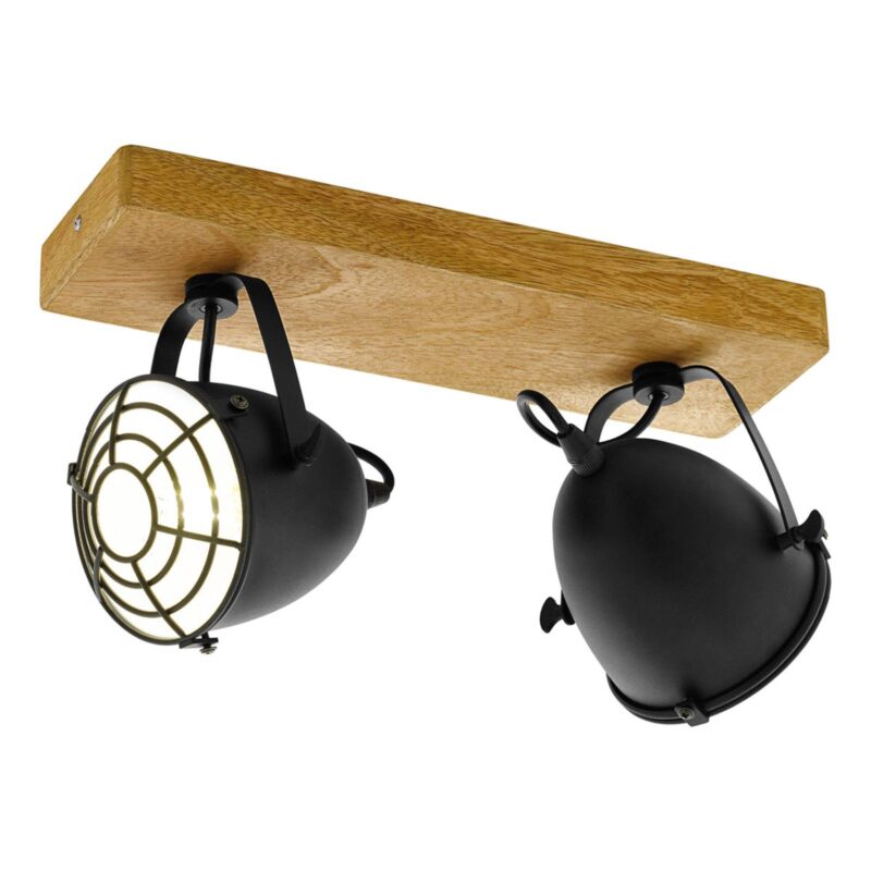 Levné svítidlo od značky EGLO světlé dřevo/černá ocel/dřevo