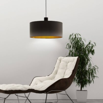 Levné svítidlo od značky EGLO cappuccino/zlatá kov/textil