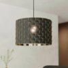 Levné svítidlo od značky EGLO černá/mosazná Textil/ocel