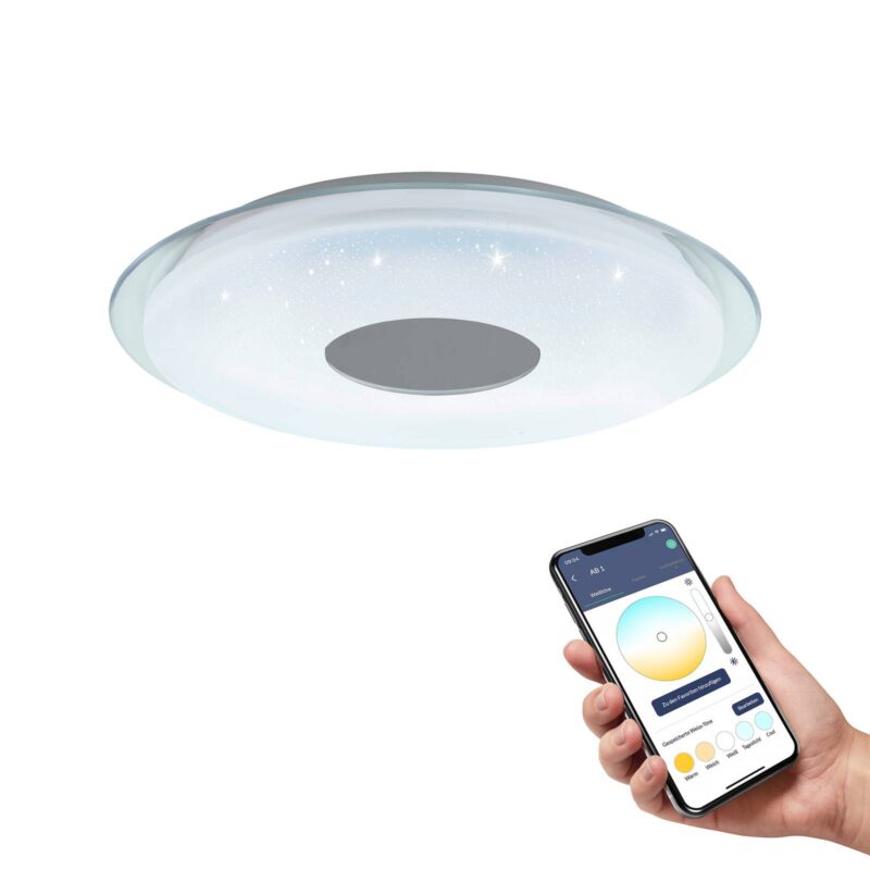 Levné svítidlo od značky EGLO connect bílá/chrom Ocel/plast