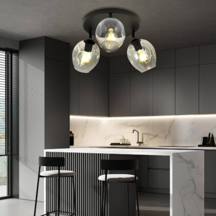 Levné svítidlo od značky EMIBIG LIGHTING černá/transparentní sklo/kov