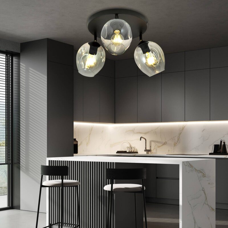 Levné svítidlo od značky EMIBIG LIGHTING černá/transparentní sklo/kov
