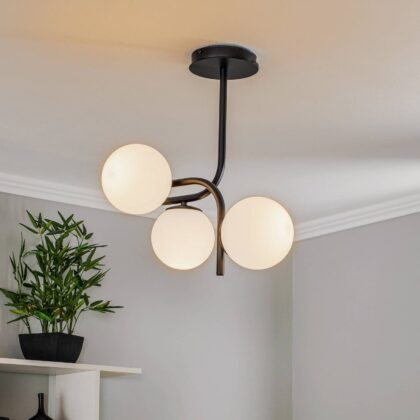 Levné svítidlo od značky EMIBIG LIGHTING černá/opálová bílá ocel práškovaná/sklo
