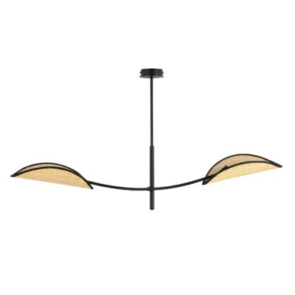 Levné svítidlo od značky EMIBIG LIGHTING černá/hnědá ocel s práškovým lakem/látka