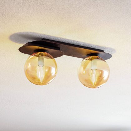 Levné svítidlo od značky EMIBIG LIGHTING černá/jantarová ocel práškovaná/sklo