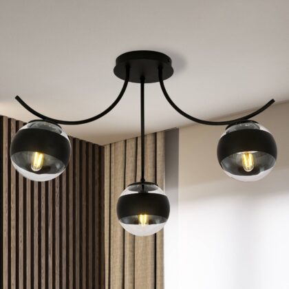 Levné svítidlo od značky EMIBIG LIGHTING černá/čirá Kov/sklo