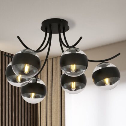 Levné svítidlo od značky EMIBIG LIGHTING černá/čirá Kov/sklo