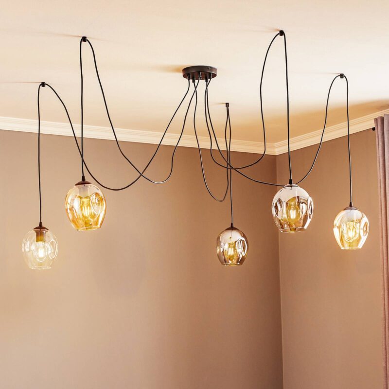 Levné svítidlo od značky EMIBIG LIGHTING černá/grafit/jantar/čirá ocel práškovaná/sklo