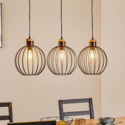 Levné svítidlo od značky EMIBIG LIGHTING černé ocel/dřevo
