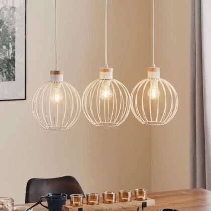 Levné svítidlo od značky EMIBIG LIGHTING bílé ocel/dřevo