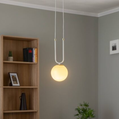 Levné svítidlo od značky EMIBIG LIGHTING bílá/opálová ocel práškovaná/sklo