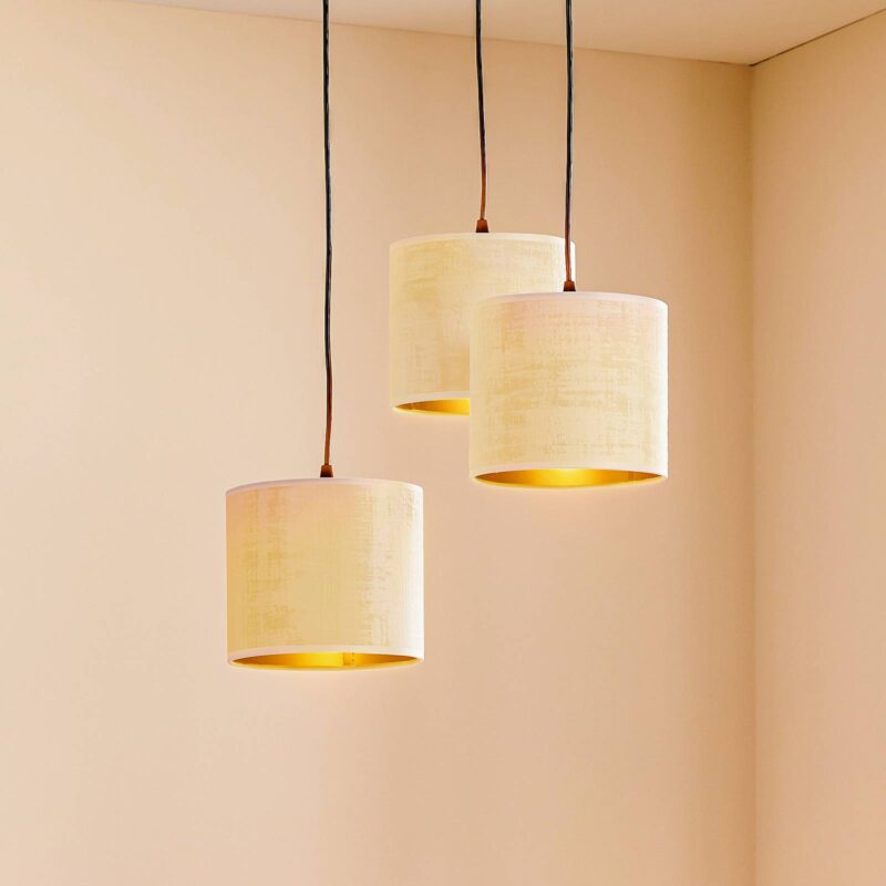 Levné svítidlo od značky EMIBIG LIGHTING bílá/zlatá/černá látka/ocel