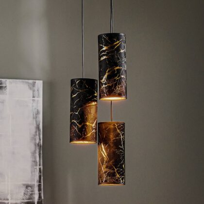 Levné svítidlo od značky EMIBIG LIGHTING černá/zlatá látka/ocel