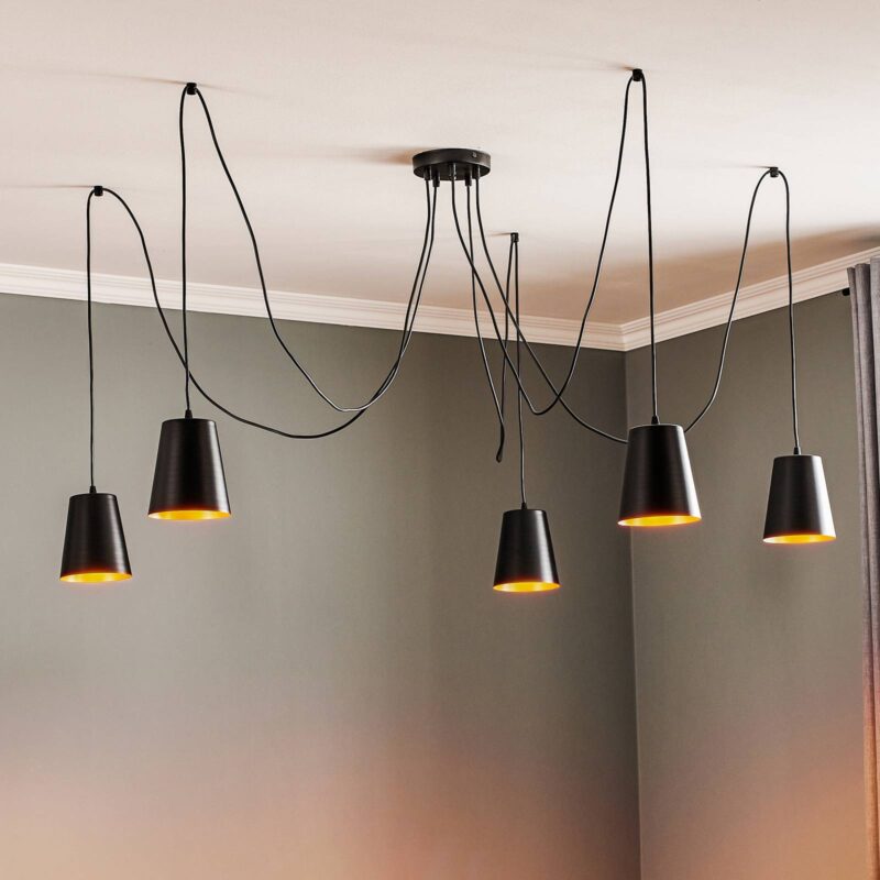 Levné svítidlo od značky EMIBIG LIGHTING černá/zlatá ocel