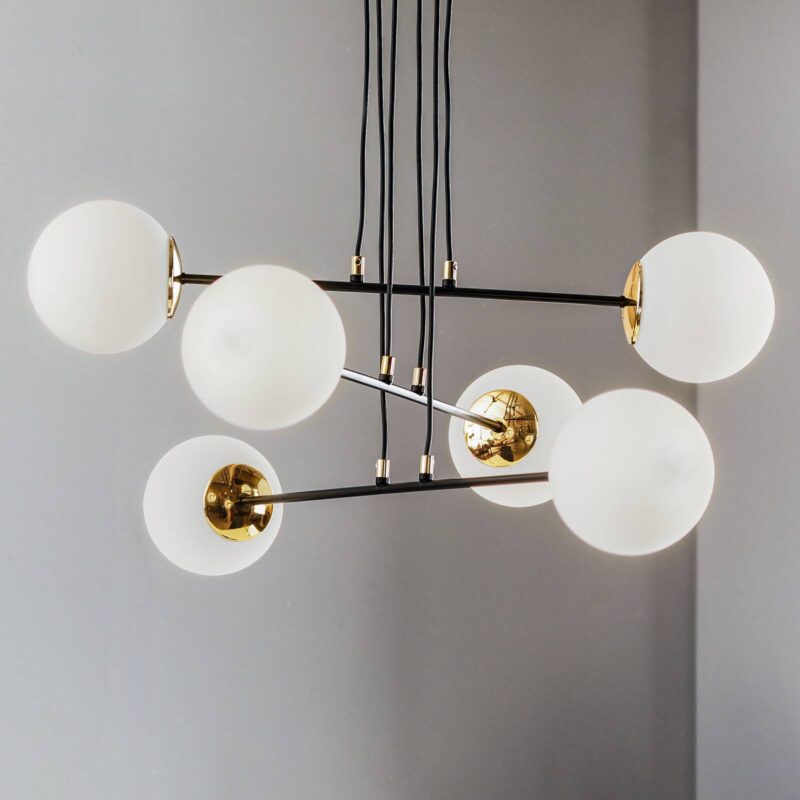 Levné svítidlo od značky EMIBIG LIGHTING černá/bílá/zlatá kov/sklo