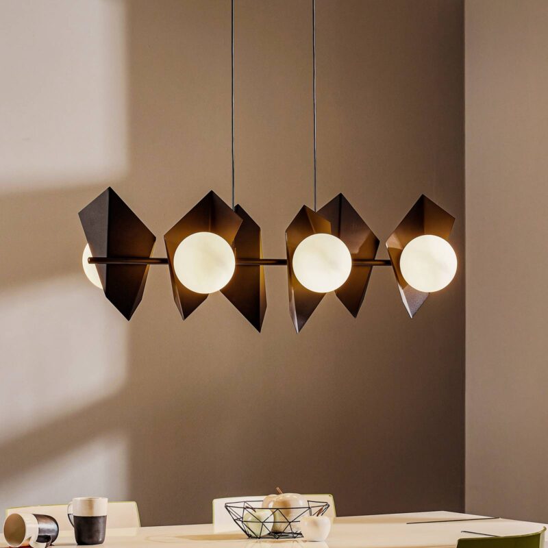 Levné svítidlo od značky EMIBIG LIGHTING černá/opálová bílá ocel práškovaná/sklo