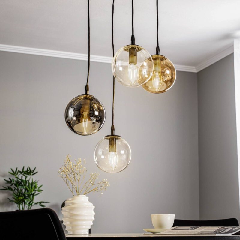 Levné svítidlo od značky EMIBIG LIGHTING černá/grafitová/jantarová/čirá Práškově lakovaná ocel/sklo