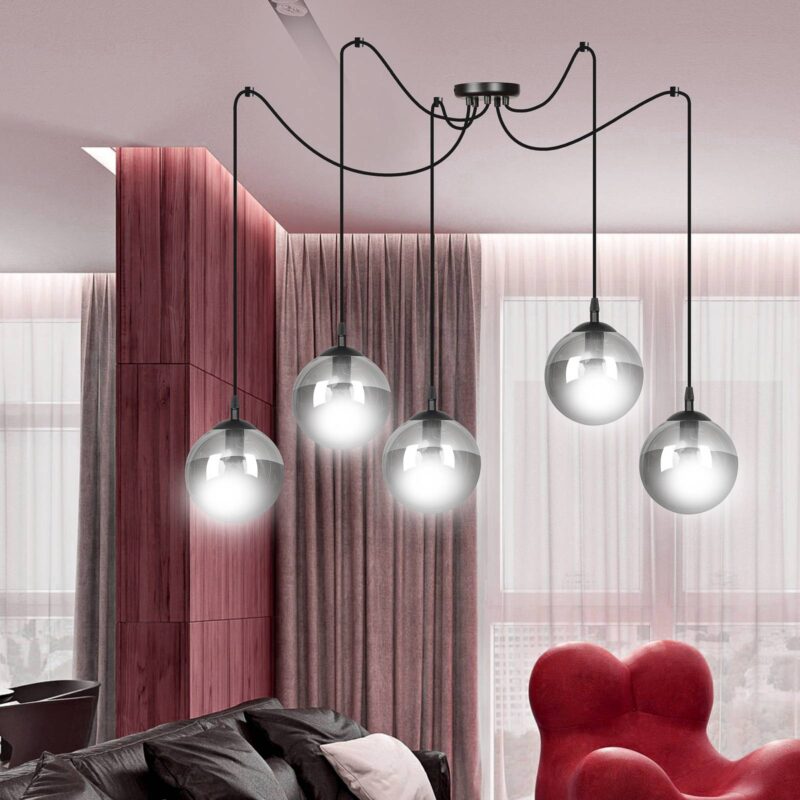 Levné svítidlo od značky EMIBIG LIGHTING černá/grafitová Práškově lakovaná ocel/sklo