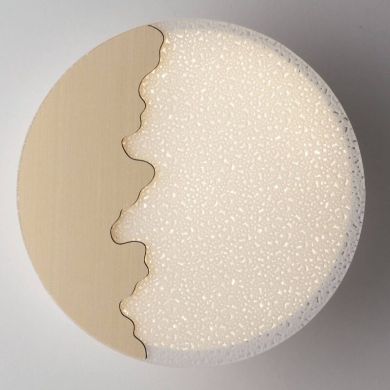 Levné svítidlo od značky Eco-Light kartáčovaná zlatá/satinovaná hliník/sklo s reliéfem