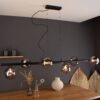 Levné svítidlo od značky Eco-Light černá matná/kouřová černá kov/sklo