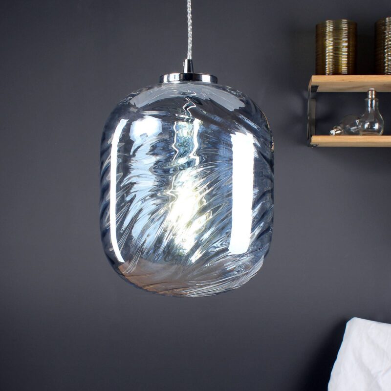 Levné svítidlo od značky Eco-Light šedomodrá/čirá sklo/kov