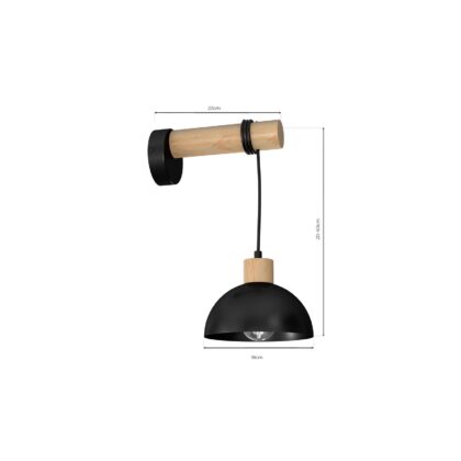 Levné svítidlo od značky Eko-Light černá/světlé dřevo kov/dřevo