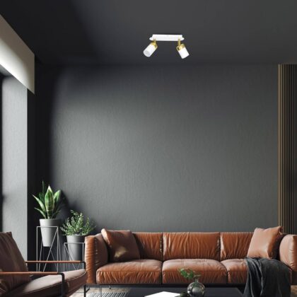 Levné svítidlo od značky Eko-Light bílá/zlatá kov
