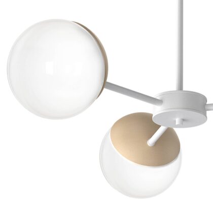 Levné svítidlo od značky Eko-Light opál/dřevo světlé/bílá sklo/dřevo/ocel