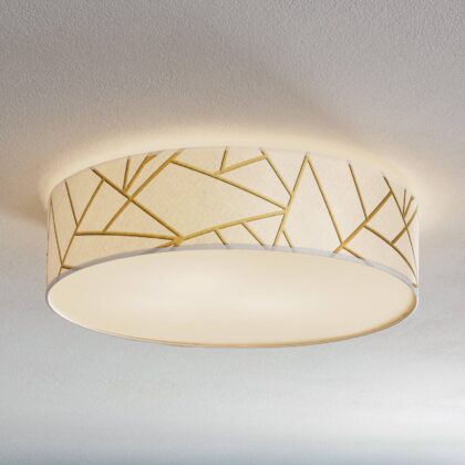 Levné svítidlo od značky Eko-Light bílá/zlatá kov/textil